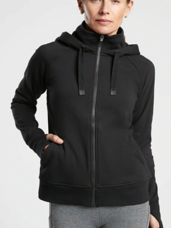 Athleta Tops - Athleta Triumph Hoodie Sweatshirt Black S